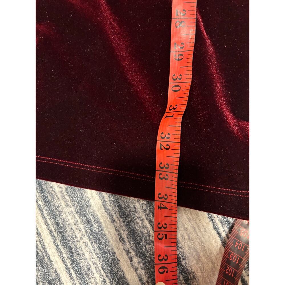 American Apparel Burgundy Velvet Bodycon Mini Dress Spaghetti Strap Size M - Picture 10 of 10